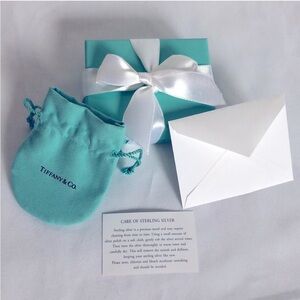 Tiffany & Co Gift box with ribbon & card envelope